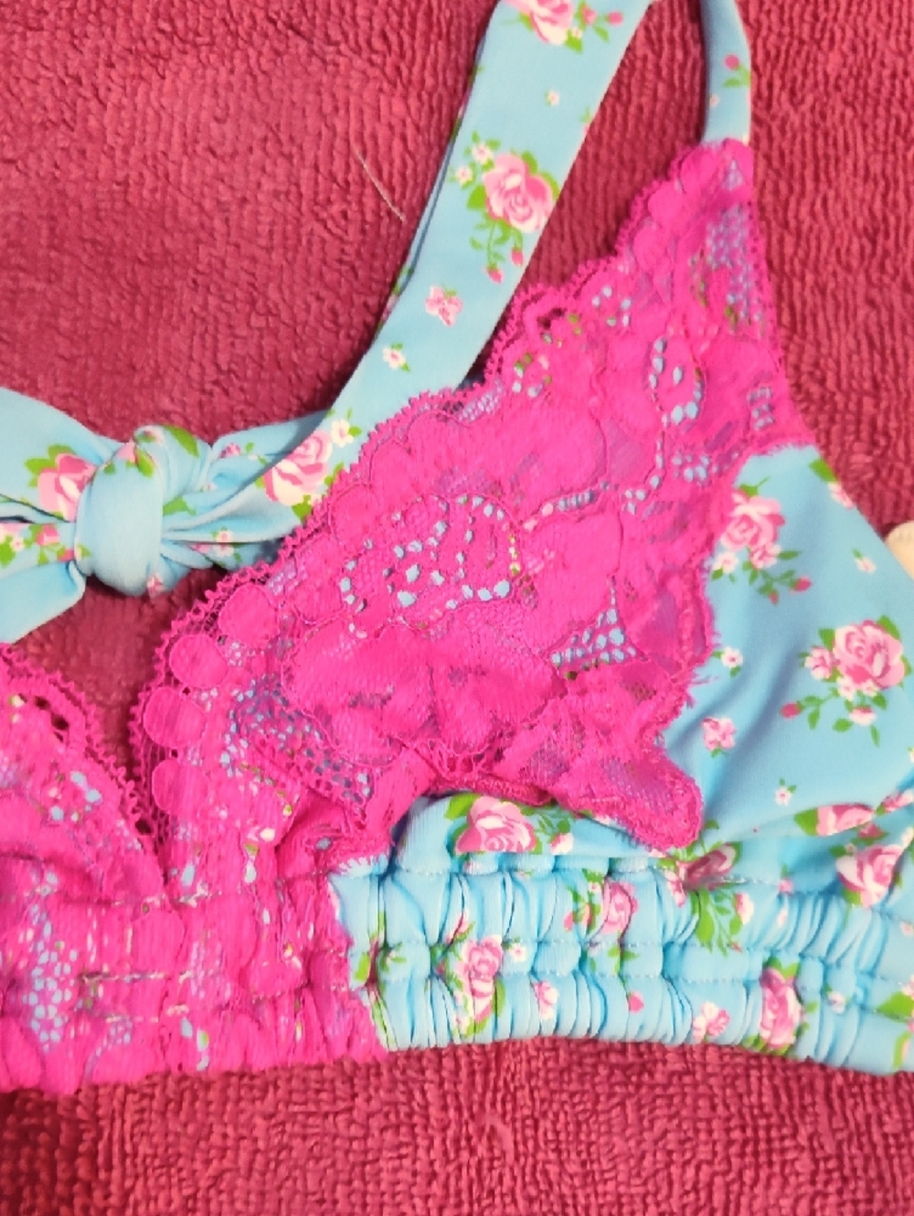 Lady Lace Bikini Set In Sky Blue - Picture 6 of 10
